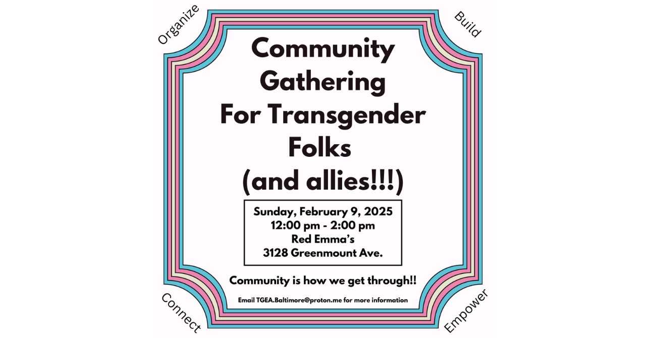 Community Gathering for Transgender Folks (and allies!!) Feb 23