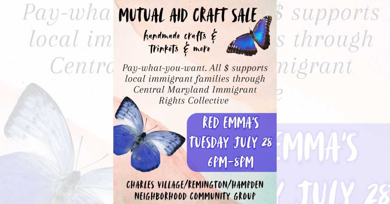 Mutual Aid Craft Sale for the Immigrant Rights Collective