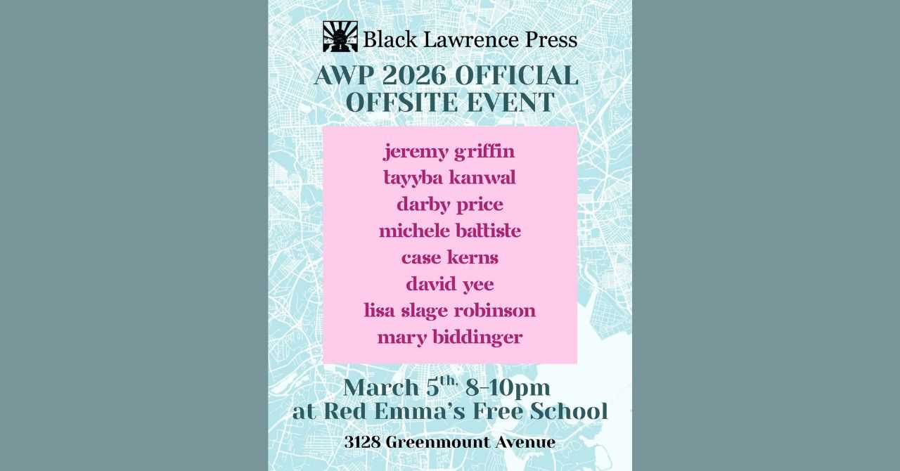 Black Lawrence Press AWP 2026 Offsite Reading