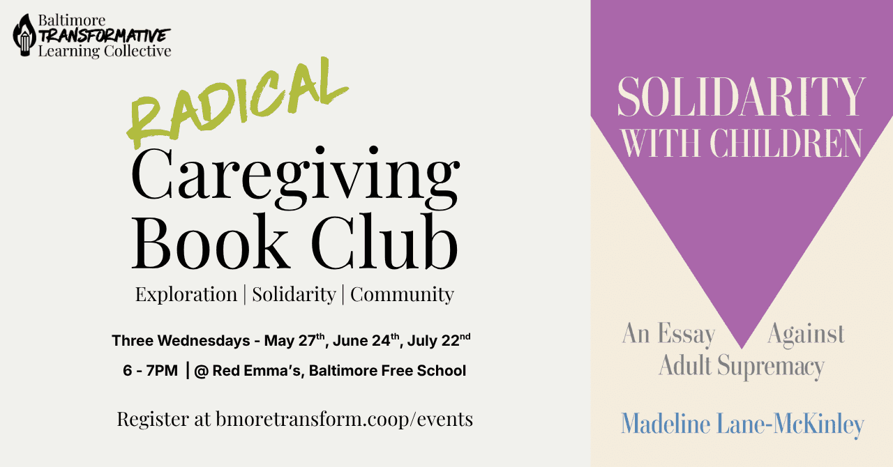 Radical Caregiving Book Club with Bmore Transform: May 2026