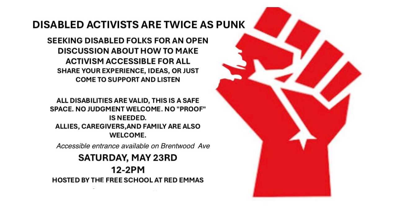 Discussion Group: Disabled Activists are Twice as Punk! 