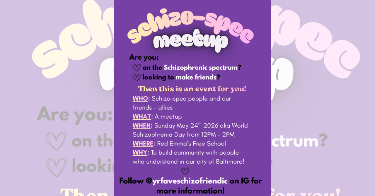 Schizo-Spec Meetup