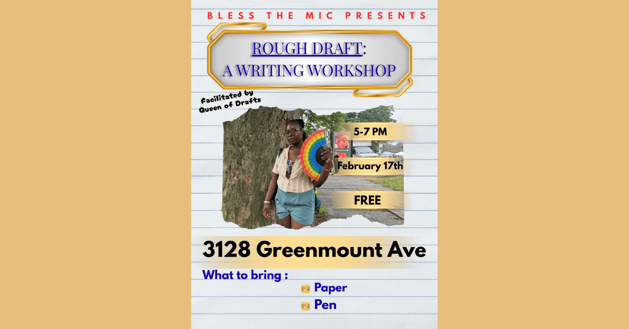 Rough Draft: A Writing Workshop with Queen of Drafts Feb 2026