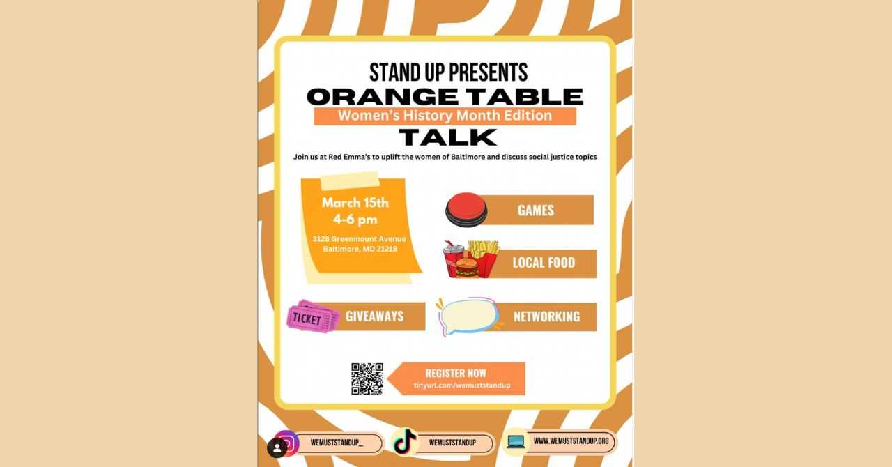 Orange Table Talk: Women's History Month Edition w/ Stand Up